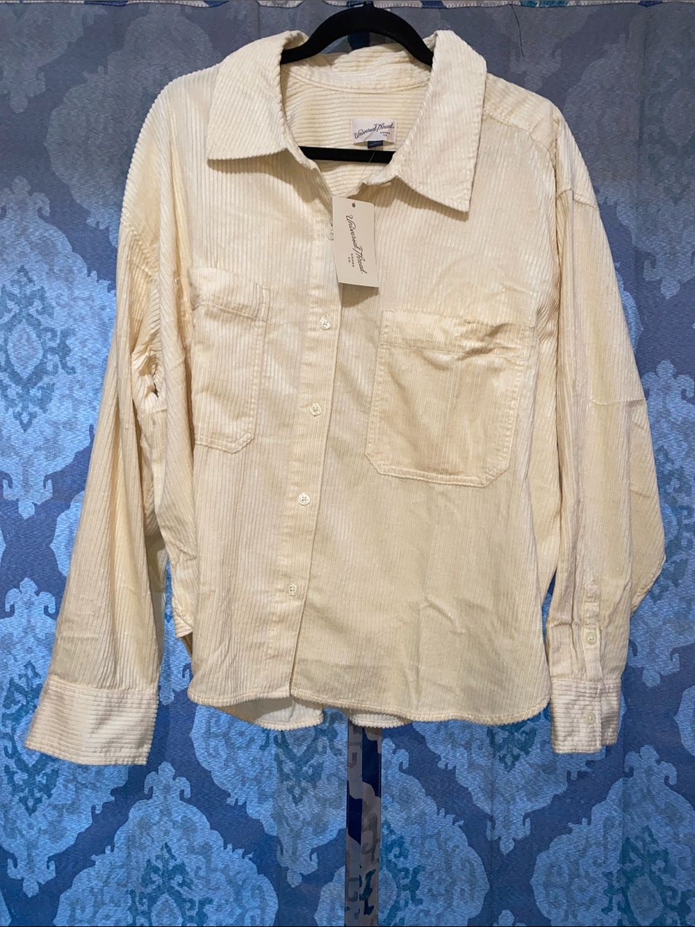 Universal Thread Cream Corduroy Button-Down Shirt